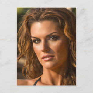 Postal de mujer hermosa