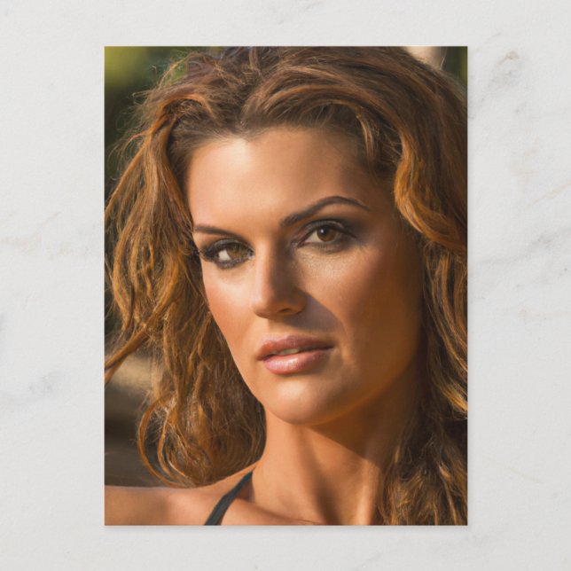 Postal de mujer hermosa (Anverso)