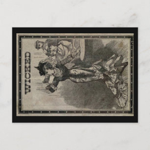 Postal de mujer malvada