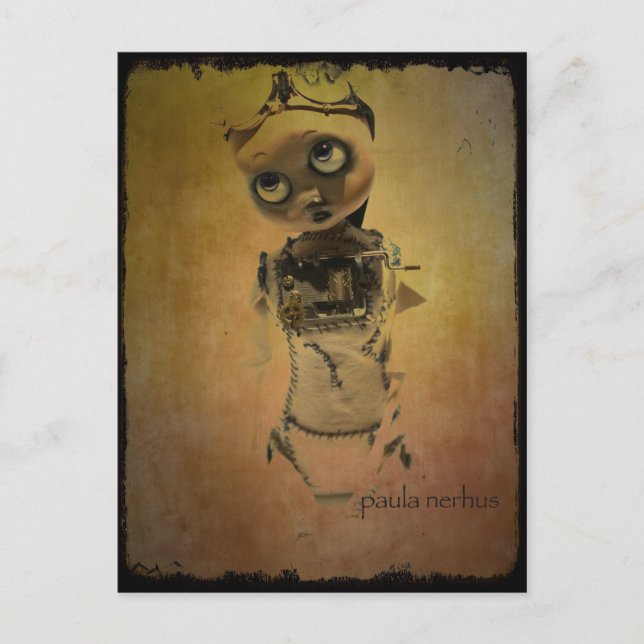 postal de muñeca de arte (Anverso)