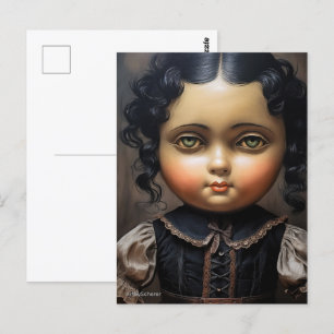 Postal de muñeca de Gótico de época - Encanto extr