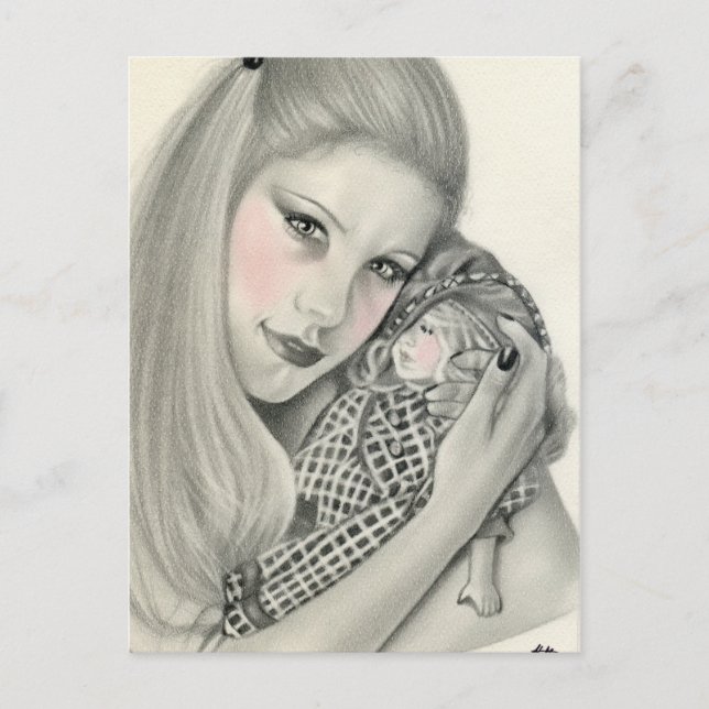 postal de muñeca favorita (Anverso)