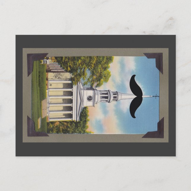 Postal de Mustachias del santo (Anverso)