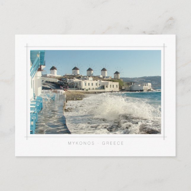 Postal de Mykonos Windmills (Anverso)