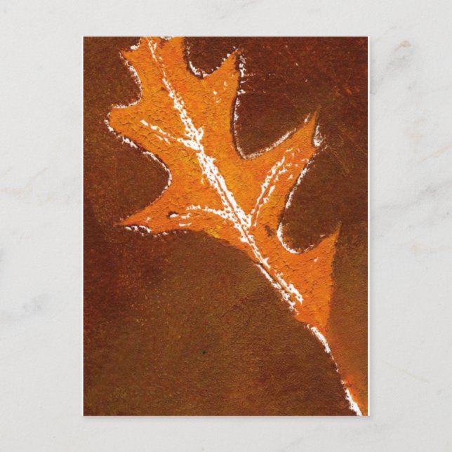 Postal de "Naranja de hoja de roble y marrón" en l (Anverso)