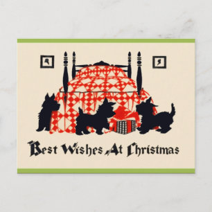Postal de Navidad de época para Escocia