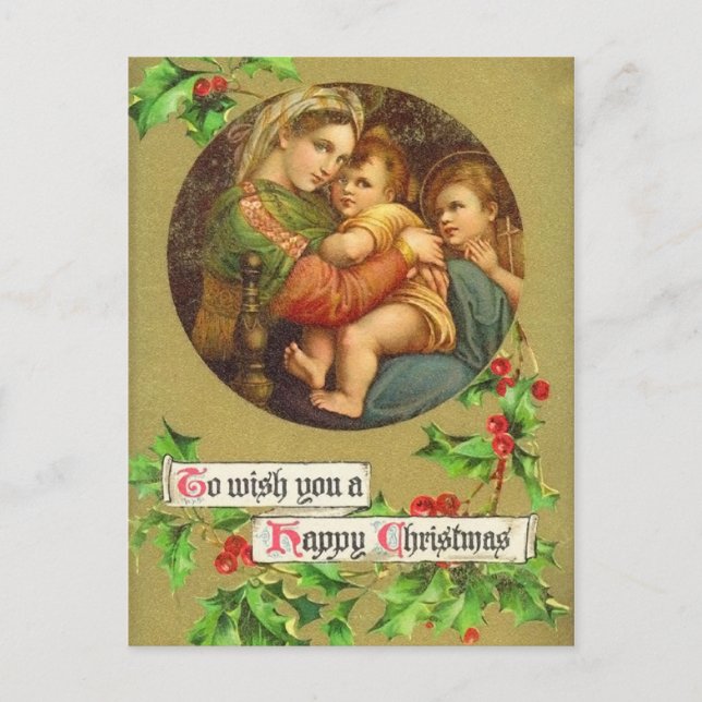 Postal de navidad vintage (Anverso)