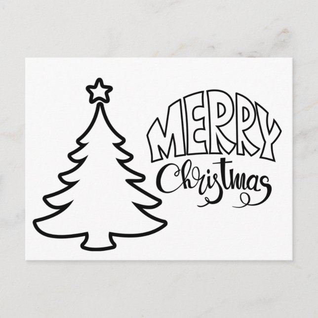 Postal de navidades - color y envío (Anverso)