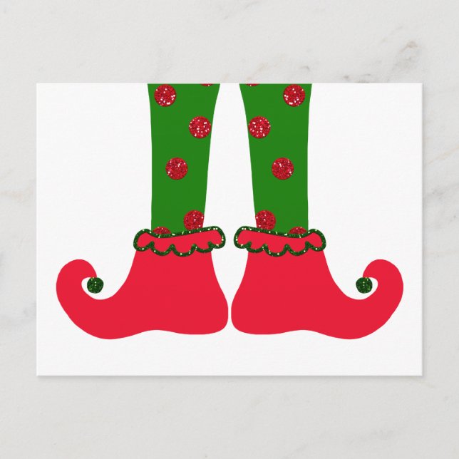 Postal de Navidades de Elf Legs (Anverso)