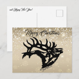 Postal de Navidades de Elk Bull