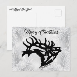 Postal de Navidades de Elk Bull