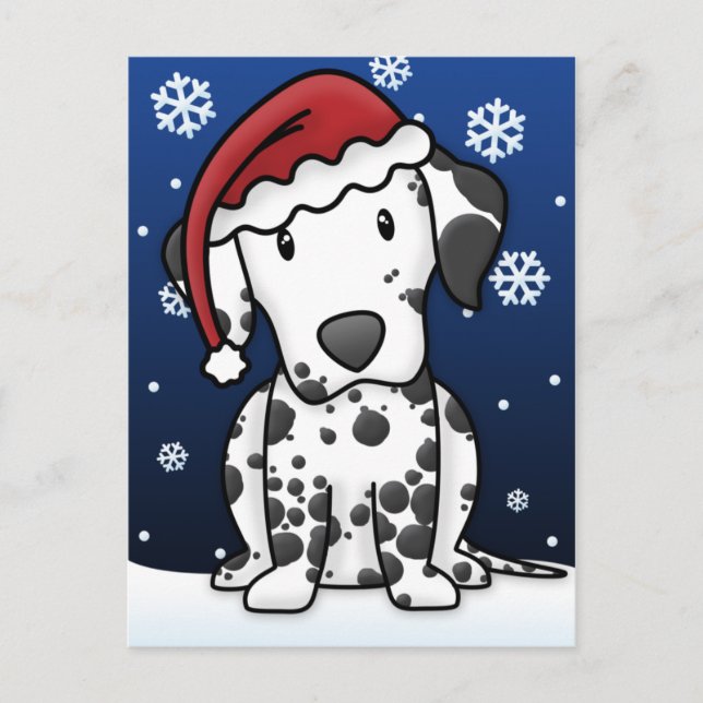 Postal de Navidades de Kawaii Dalmatian (Anverso)