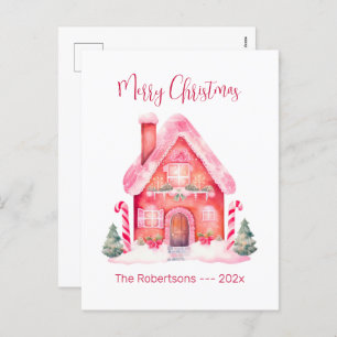 Postal de Navidades de la Casa Rosa Gingerbread