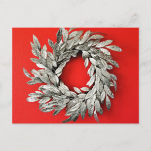 Postal de Navidades de la corona de plata