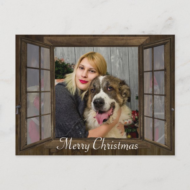 Postal de Navidades de la ventana de fotos persona (Anverso)