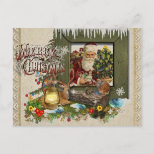 Postal de Navidades de la ventana de la cabina de 