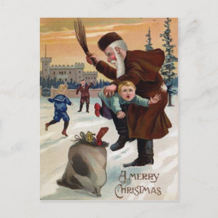 Postal de Navidades de niños malos