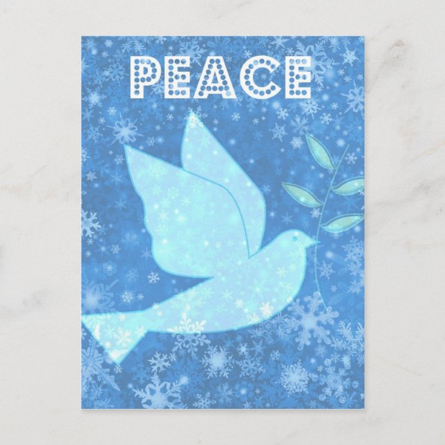 Postal de Navidades de Peace Dove (Anverso)