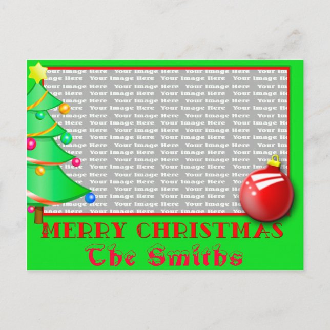 Postal de Navidades de personalizable (Anverso)