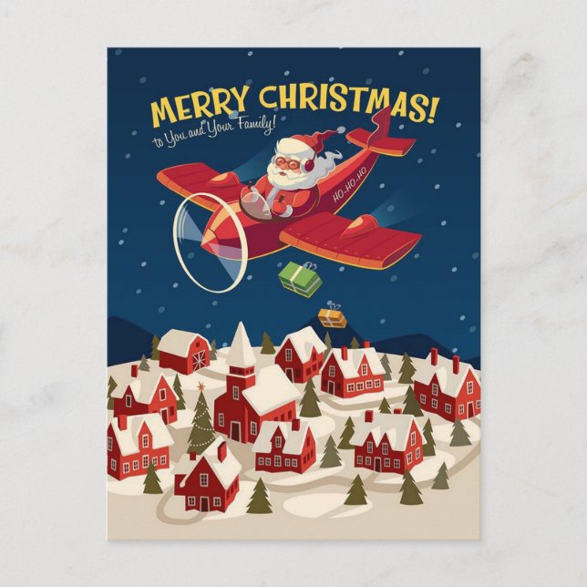 postal de navidades de Santa Aviación (Anverso)