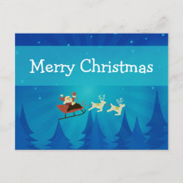 Postal de Navidades de Santa Winter Scene