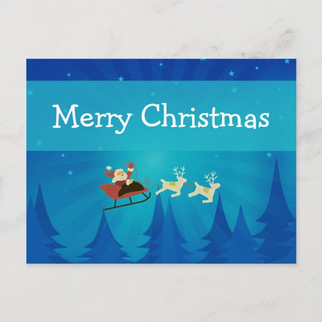 Postal de Navidades de Santa Winter Scene (Anverso)