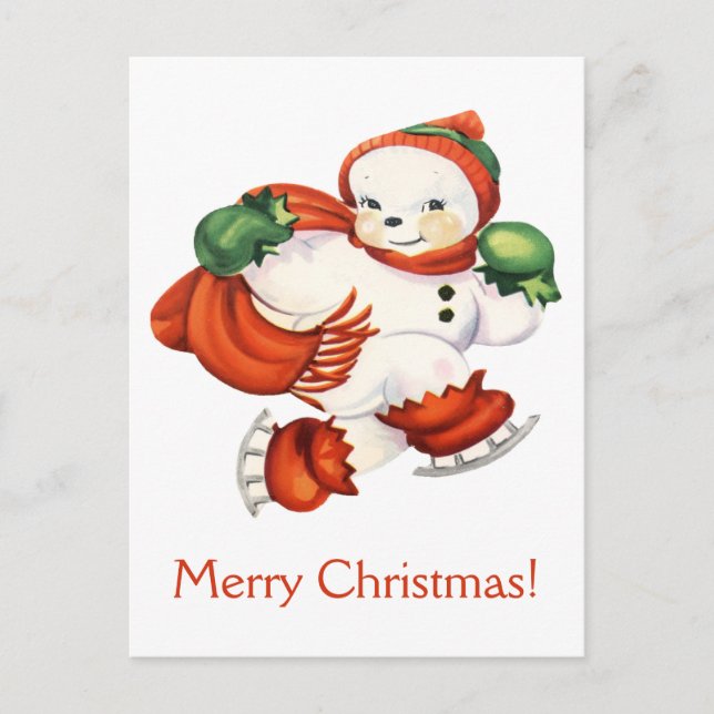 Postal de Navidades de Snowman (Anverso)
