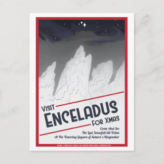 Postal de Navidades de viajes espaciales - Encelad