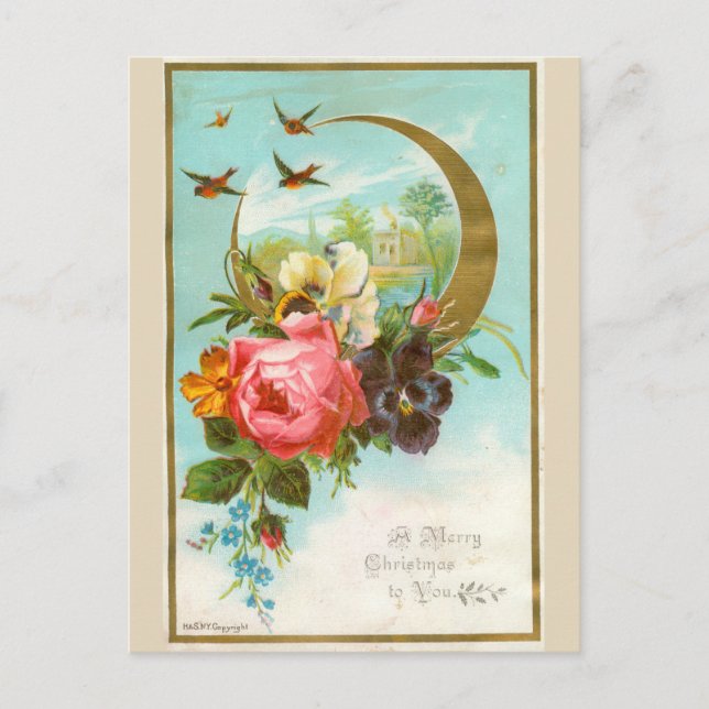 postal de Navidades de Victoria (Anverso)