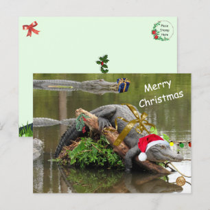 Postal de Navidades del lagarto estadounidense