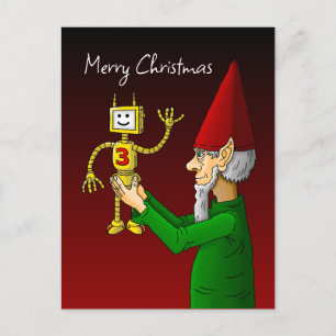 Postal de Navidades Elf y Robot