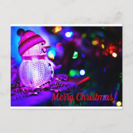 postal de navidades Lightning Snowman