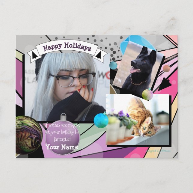 Postal de Navidades mágicos por HAMbWG (Anverso)