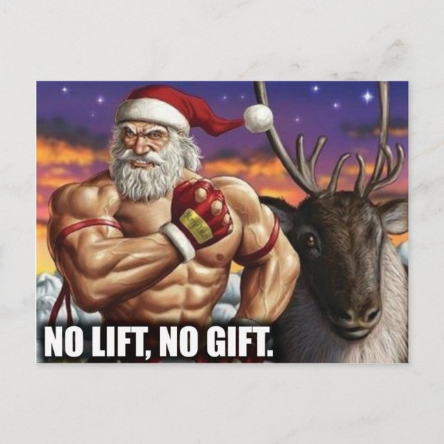 Postal de navidades - Motivación de gimnasio (Anverso)