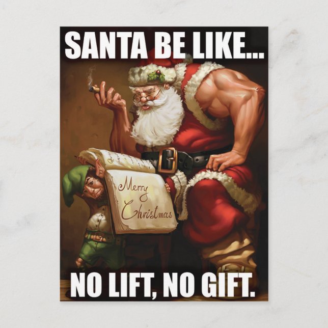 Postal de navidades - Motivación de gimnasio (Anverso)