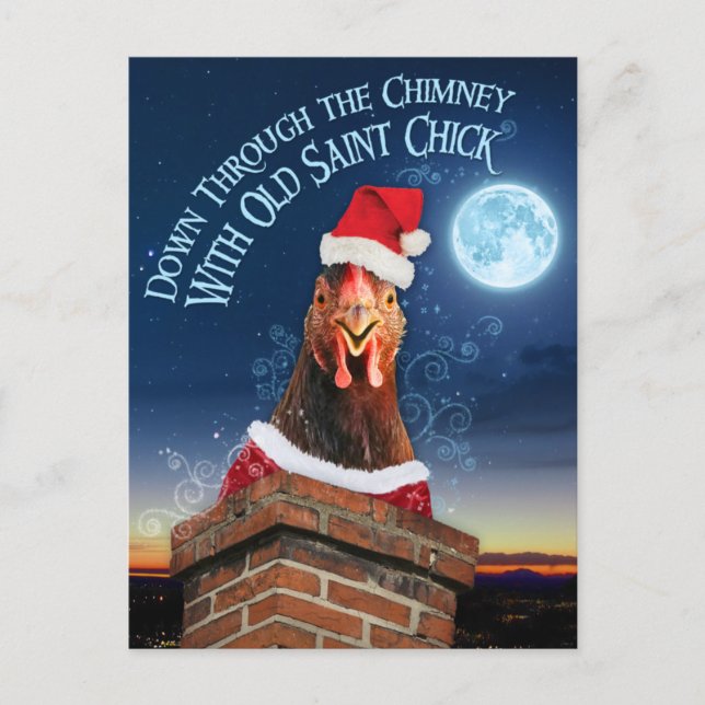 Postal de navidades - Old Saint Chick (Anverso)