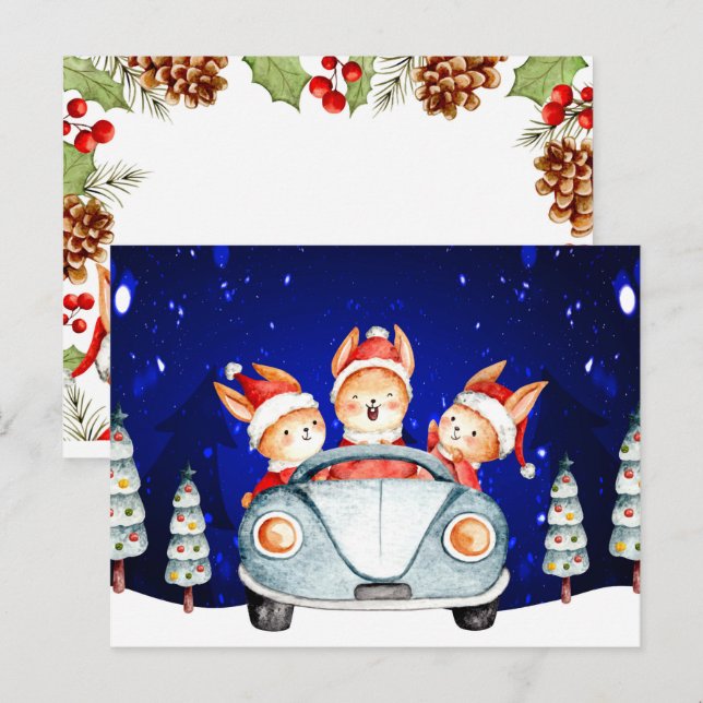 Postal de Navidades pequeños (Anverso / Reverso)