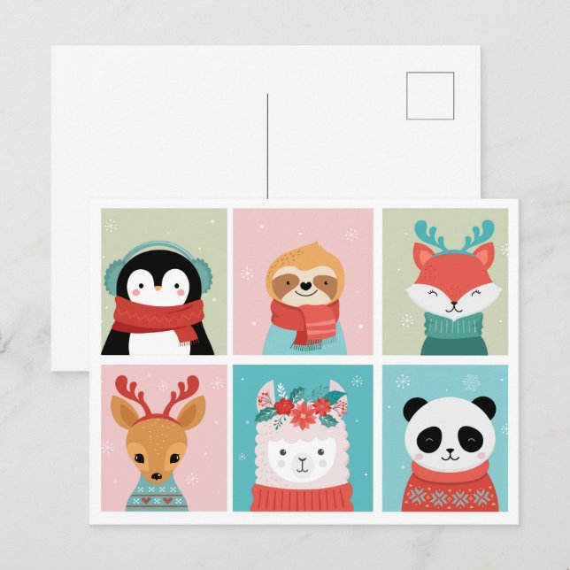 Postal de Navidades pequeños (Anverso / Reverso)