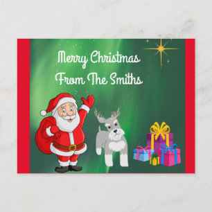 postal de NAVIDADES PERSONALIZADOS SANTA Y SCHNAUZ