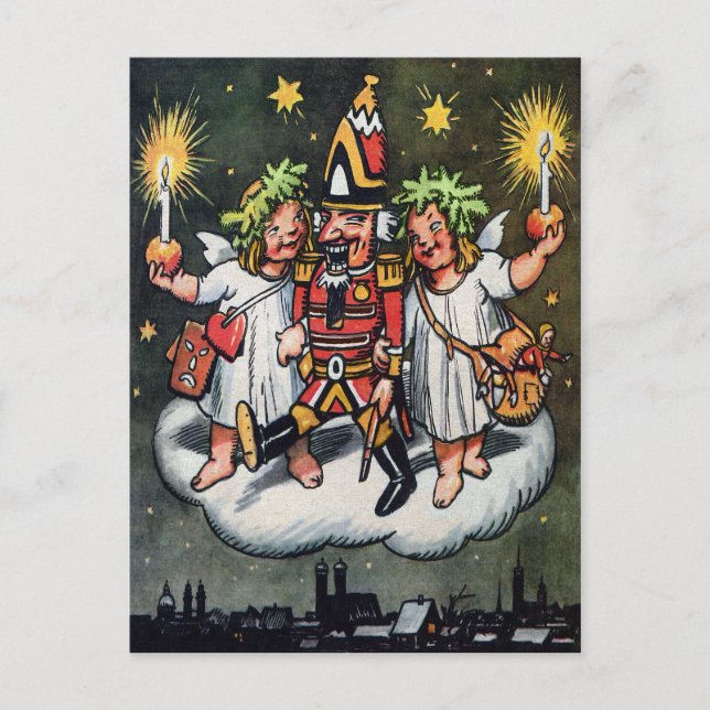 Postal de Navidades Vintage Nutcracker (Anverso)