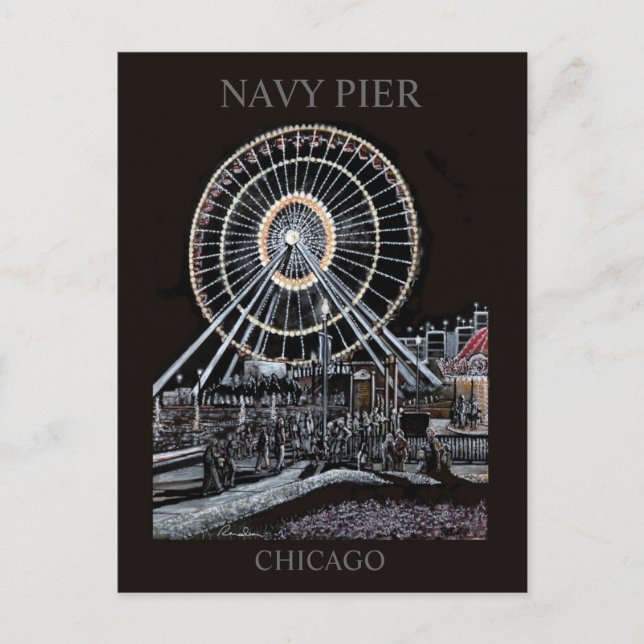 Postal de Navy Pier Chicago (Anverso)