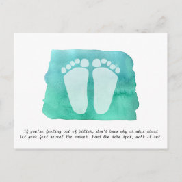 Postal de negocios de terapeuta de reflexología