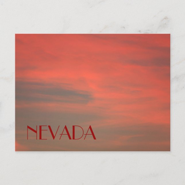 Postal de NEVADA Cielo Rojo (Anverso)