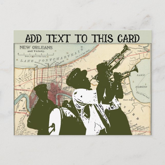 Postal de New Orleans Map 1900 (Anverso)