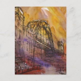 Postal de Newcastle del puente de Tyne