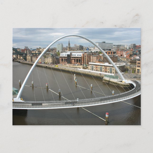 Postal de Newcastle Inglaterra del puente del (Anverso)