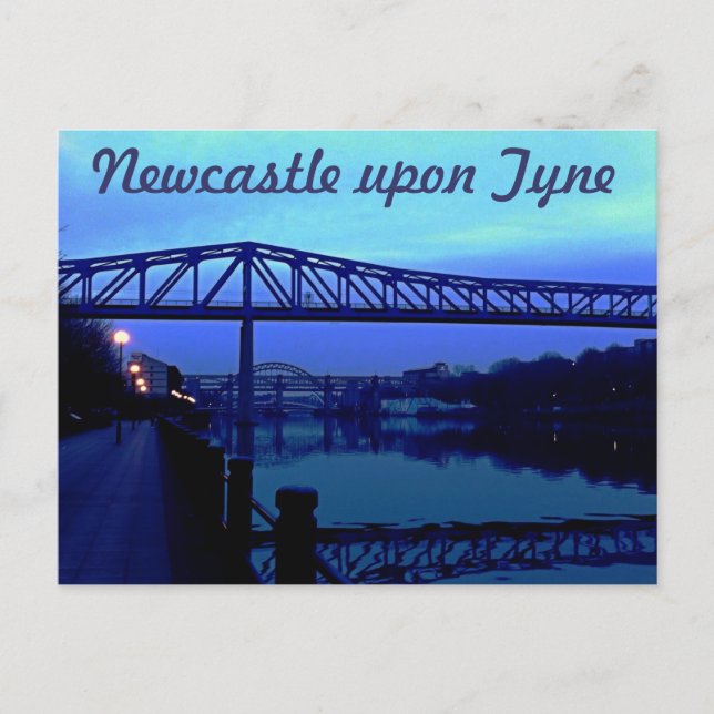 Postal de Newcastle upon Tyne Blue Bridges (Anverso)