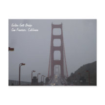 Postal de niebla de puente Golden Gate