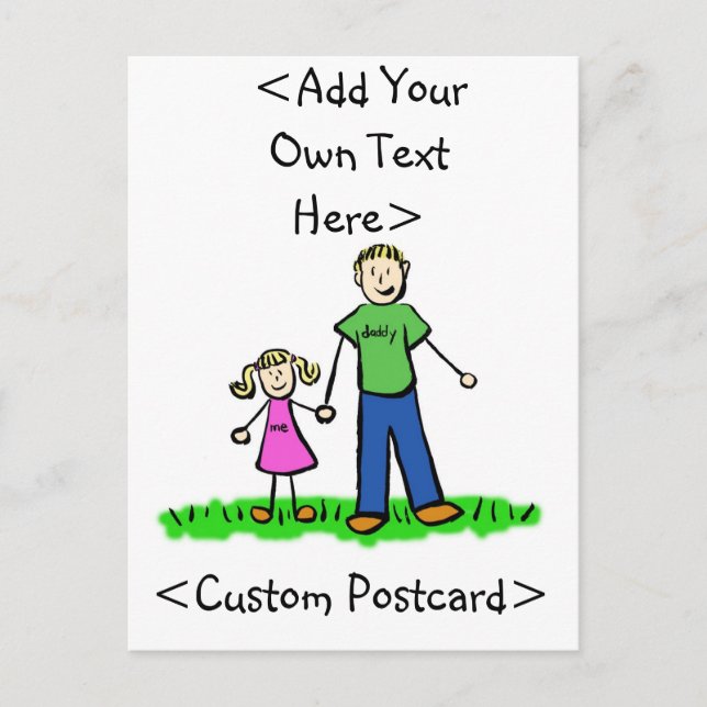 Postal de niña de papá (rubia) (Anverso)