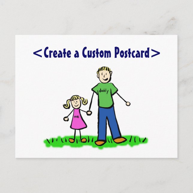 Postal de niña de papá (rubia) (Anverso)